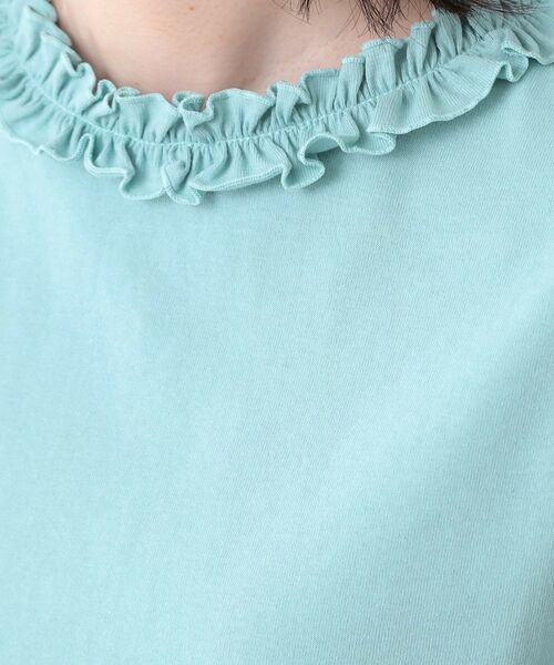 LAURA ASHLEY / ローラ アシュレイ Tシャツ | 【前後2WAY／コットン100％/日本製】フリルネック Tシャツ | 詳細15