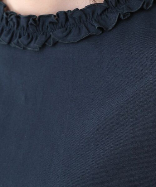 LAURA ASHLEY / ローラ アシュレイ Tシャツ | 【前後2WAY／コットン100％/日本製】フリルネック Tシャツ | 詳細19
