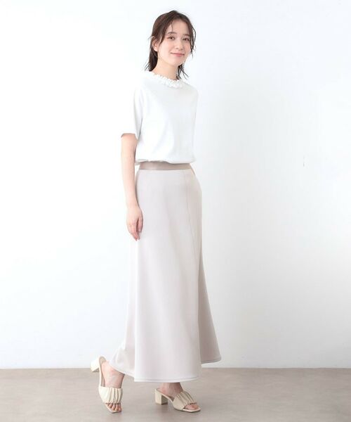 LAURA ASHLEY / ローラ アシュレイ Tシャツ | 【前後2WAY／コットン100％/日本製】フリルネック Tシャツ | 詳細2