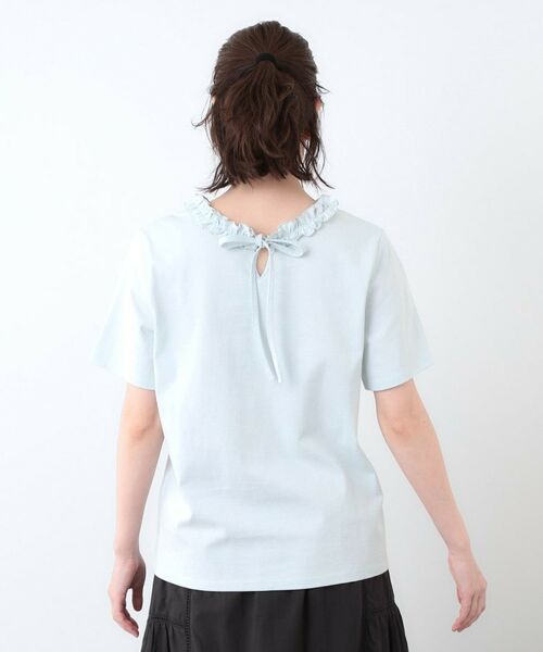 LAURA ASHLEY / ローラ アシュレイ Tシャツ | 【前後2WAY／コットン100％/日本製】フリルネック Tシャツ | 詳細22