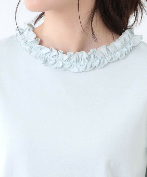 LAURA ASHLEY / ローラ アシュレイ Tシャツ | 【前後2WAY／コットン100％/日本製】フリルネック Tシャツ | 詳細23