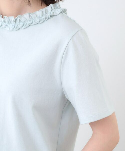 LAURA ASHLEY / ローラ アシュレイ Tシャツ | 【前後2WAY／コットン100％/日本製】フリルネック Tシャツ | 詳細25