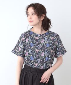 LAURA ASHLEY / ローラ アシュレイ Tシャツ | 【ギフトにおすすめ！日本製/コットン100％】エルストンガーデン柄スムースTシャツ