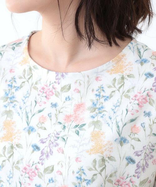 LAURA ASHLEY / ローラ アシュレイ Tシャツ | 【ギフトにおすすめ！日本製/コットン100％】エルストンガーデン柄スムースTシャツ | 詳細12