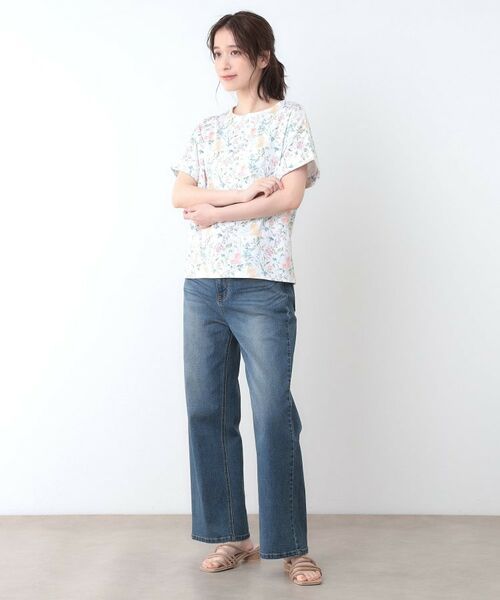 LAURA ASHLEY / ローラ アシュレイ Tシャツ | 【ギフトにおすすめ！日本製/コットン100％】エルストンガーデン柄スムースTシャツ | 詳細3