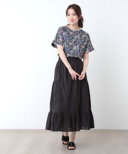 LAURA ASHLEY / ローラ アシュレイ Tシャツ | 【ギフトにおすすめ！日本製/コットン100％】エルストンガーデン柄スムースTシャツ | 詳細6