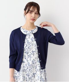 LAURA ASHLEY / ローラ アシュレイ カーディガン・ボレロ | 【接触冷感/UVカット/装飾クリアボタン】 ベーシックカーディガン