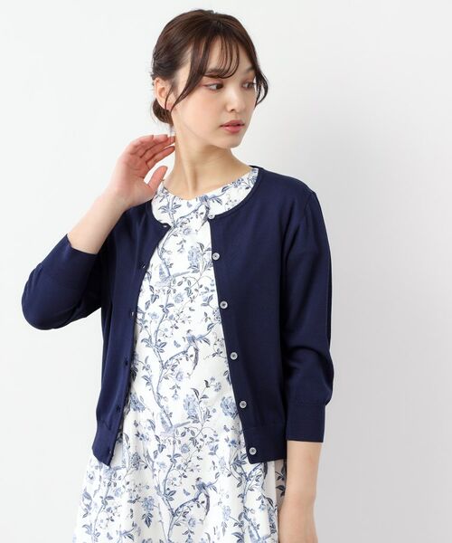 LAURA ASHLEY / ローラ アシュレイ カーディガン・ボレロ | 【接触冷感/UVカット/装飾クリアボタン】 ベーシックカーディガン | 詳細10