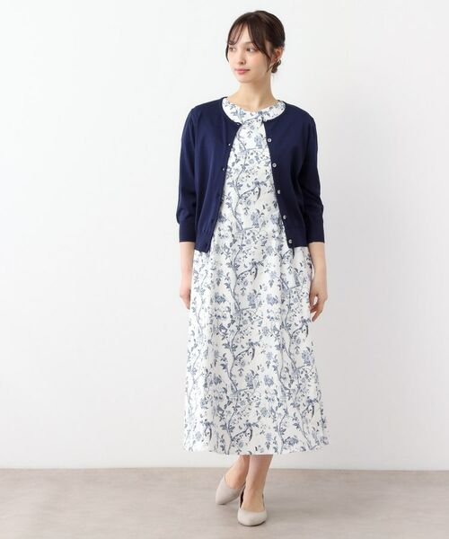 LAURA ASHLEY / ローラ アシュレイ カーディガン・ボレロ | 【接触冷感/UVカット/装飾クリアボタン】 ベーシックカーディガン | 詳細11