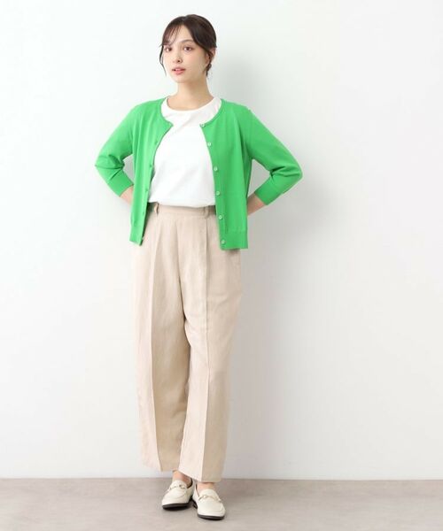 LAURA ASHLEY / ローラ アシュレイ カーディガン・ボレロ | 【接触冷感/UVカット/装飾クリアボタン】 ベーシックカーディガン | 詳細15