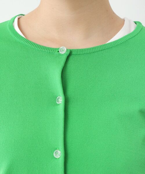 LAURA ASHLEY / ローラ アシュレイ カーディガン・ボレロ | 【接触冷感/UVカット/装飾クリアボタン】 ベーシックカーディガン | 詳細20
