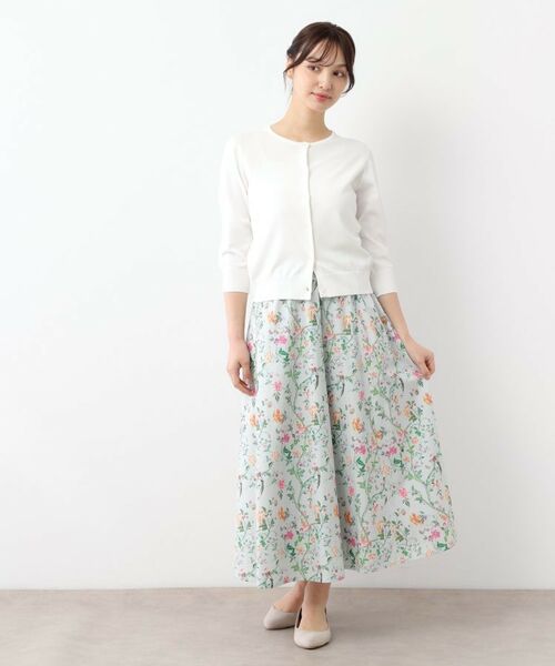 LAURA ASHLEY / ローラ アシュレイ カーディガン・ボレロ | 【接触冷感/UVカット/装飾クリアボタン】 ベーシックカーディガン | 詳細3