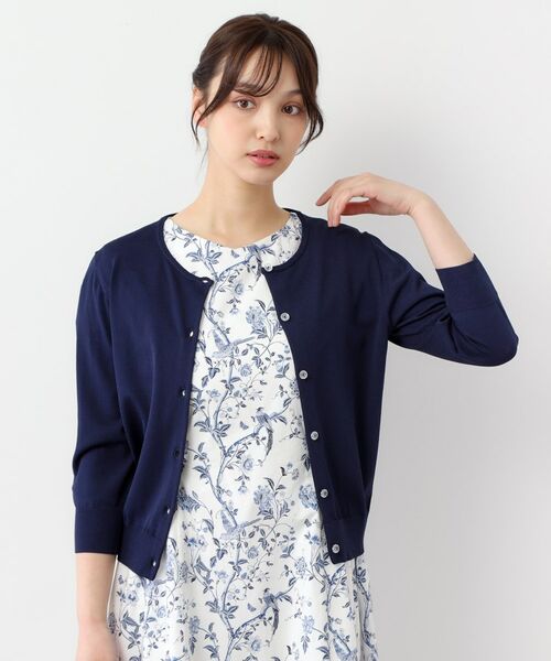 LAURA ASHLEY/ローラ アシュレイ 【装飾クリアボタン】 ベーシックカーディガン ネイビー(094) 38(M) LAURA ASHLEY/ローラ アシュレイ 【装飾クリアボタン】 ベーシックカーディガン ネイビー(094) 38(M)
