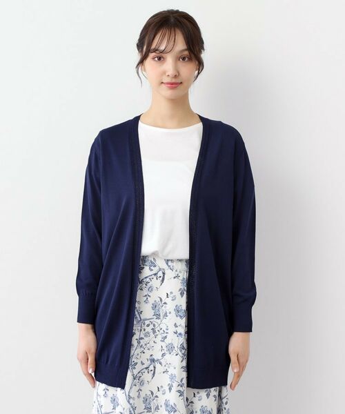 LAURA ASHLEY / ローラ アシュレイ カーディガン・ボレロ | 【UVカット/接触冷感/アイレット入り／ミドル丈】トッパーカーディガン | 詳細13