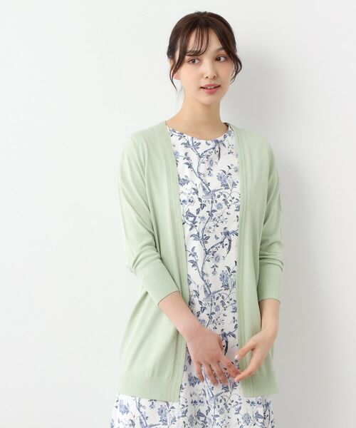 LAURA ASHLEY / ローラ アシュレイ カーディガン・ボレロ | 【UVカット/接触冷感/アイレット入り／ミドル丈】トッパーカーディガン | 詳細5