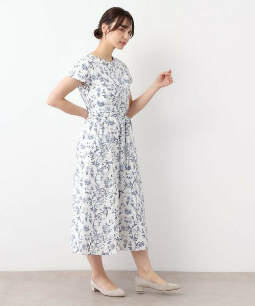 LAURA ASHLEY / ローラ アシュレイ ロング・マキシ丈ワンピース | 【WEB限定カラーあり/コットン100%】サマーパレス柄 タイプライターワンピース | 詳細14