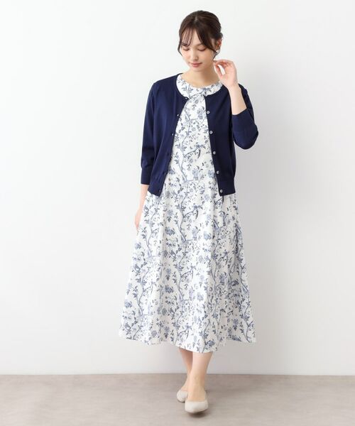 LAURA ASHLEY / ローラ アシュレイ ロング・マキシ丈ワンピース | 【WEB限定カラーあり/コットン100%】サマーパレス柄 タイプライターワンピース | 詳細15