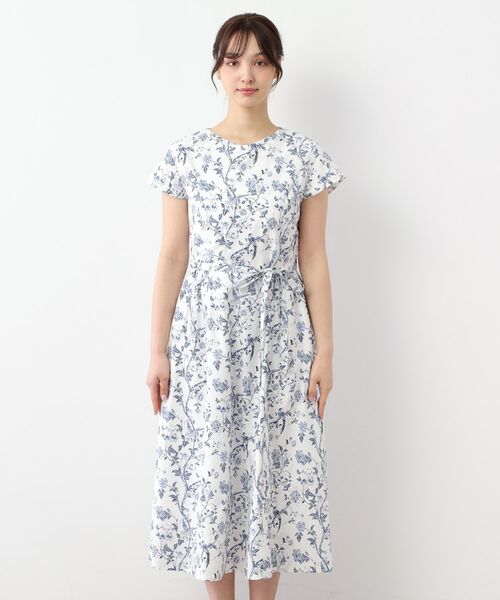 LAURA ASHLEY / ローラ アシュレイ ロング・マキシ丈ワンピース | 【WEB限定カラーあり/コットン100%】サマーパレス柄 タイプライターワンピース | 詳細17