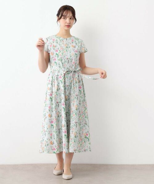 LAURA ASHLEY / ローラ アシュレイ ロング・マキシ丈ワンピース | 【WEB限定カラーあり/コットン100%】サマーパレス柄 タイプライターワンピース | 詳細3