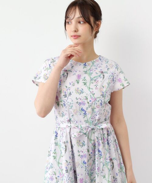 LAURA ASHLEY / ローラ アシュレイ ロング・マキシ丈ワンピース | 【WEB限定カラーあり/コットン100%】サマーパレス柄 タイプライターワンピース | 詳細5