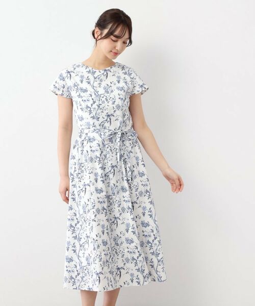 LAURA ASHLEY/ローラ アシュレイ 【WEB限定カラーあり/コットン100%】サマーパレス柄 タイプライターワンピース ホワイト(102) 38(M) LAURA ASHLEY/ローラ アシュレイ 【WEB限定カラーあり/コットン100%】サマーパレス柄 タイプライターワンピース ホワイト(102) 38(M)