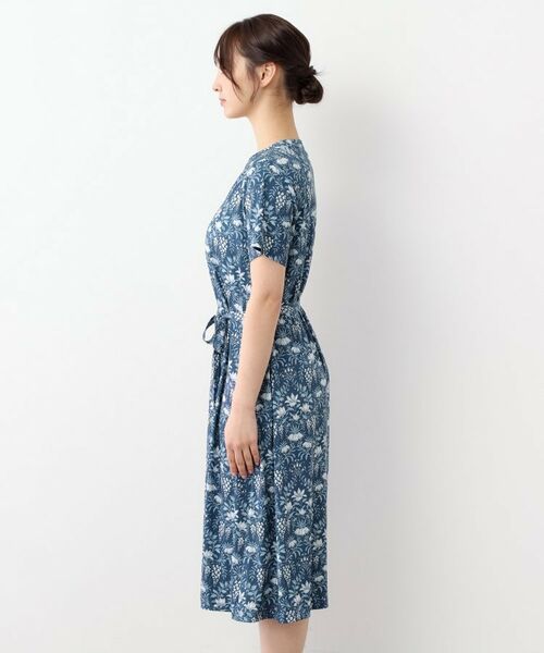 LAURA ASHLEY / ローラ アシュレイ ミニ丈・ひざ丈ワンピース | 【WEB限定／M～LL3サイズ／ジャージ素材】パルテール柄 ワンピース | 詳細13