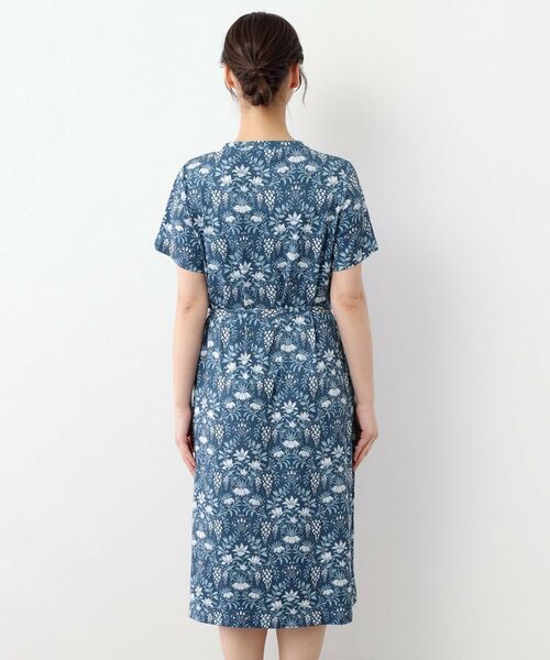 LAURA ASHLEY / ローラ アシュレイ ミニ丈・ひざ丈ワンピース | 【WEB限定／M～LL3サイズ／ジャージ素材】パルテール柄 ワンピース | 詳細14