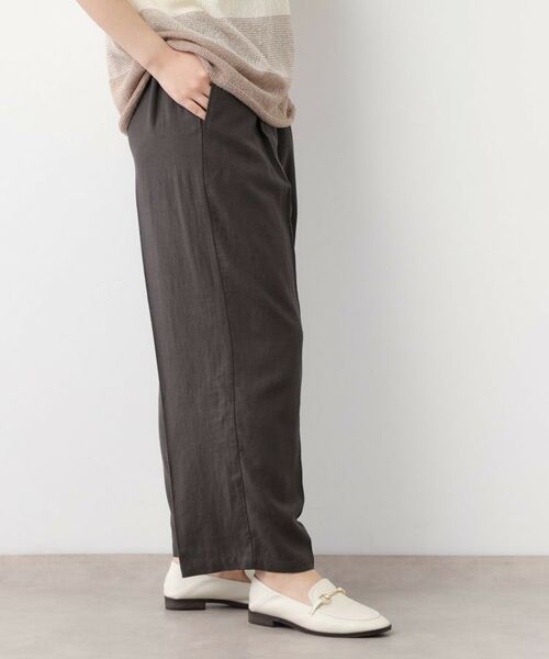 LAURA ASHLEY / ローラ アシュレイ パンツ | 【リネン混素材/タックあり】きれい見えトラウザー | 詳細1