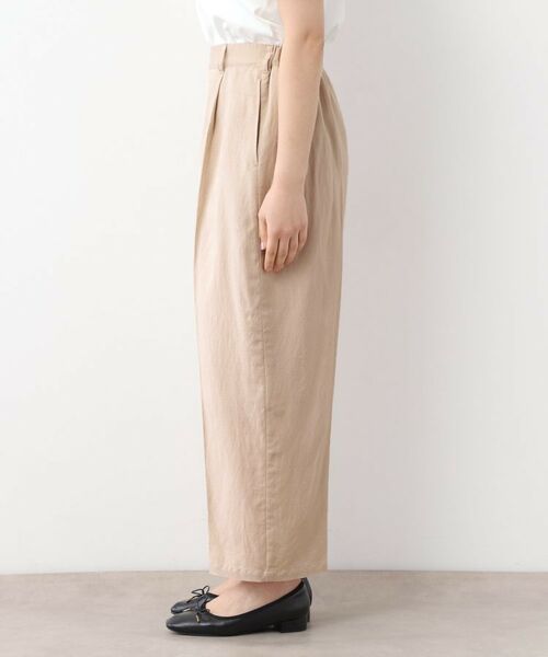 LAURA ASHLEY / ローラ アシュレイ パンツ | 【リネン混素材/タックあり】きれい見えトラウザー | 詳細10