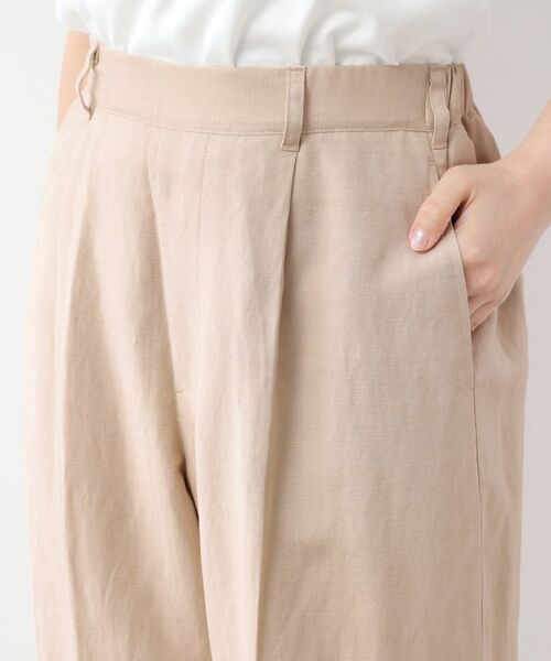 LAURA ASHLEY / ローラ アシュレイ パンツ | 【リネン混素材/タックあり】きれい見えトラウザー | 詳細12