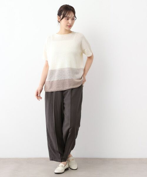 LAURA ASHLEY / ローラ アシュレイ パンツ | 【リネン混素材/タックあり】きれい見えトラウザー | 詳細2