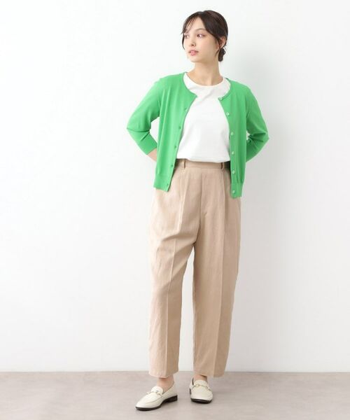 LAURA ASHLEY / ローラ アシュレイ パンツ | 【リネン混素材/タックあり】きれい見えトラウザー | 詳細7