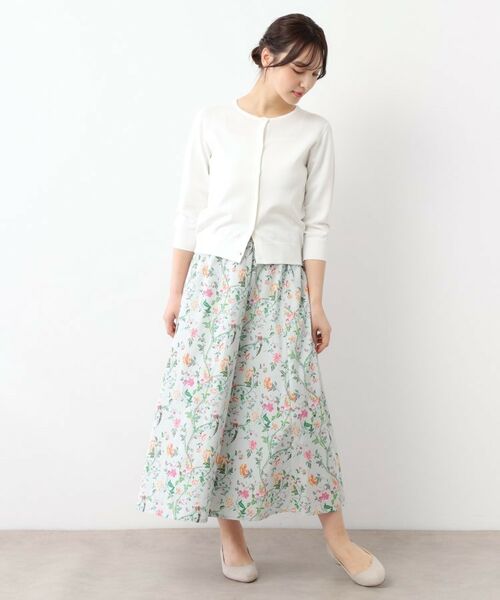 LAURA ASHLEY 花柄 ゆるふわプリーツ エレガント ロングスカート 同柄アイテムあり】コンフェッティ柄 プリーツスカート（マキシ