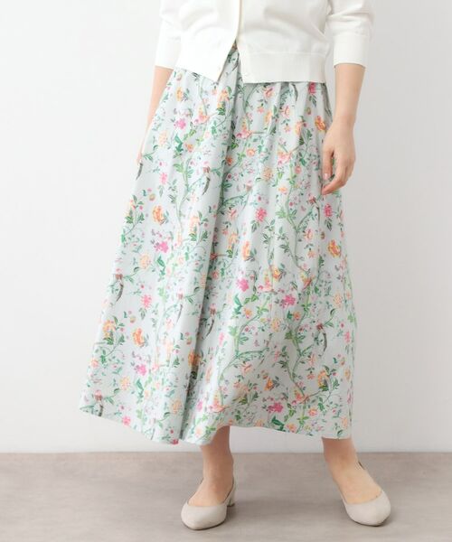 【超美品】ローラアシュレイ　花柄ブルー系スカート　サイズ 9 Laura Ashley（ローラ アシュレイ）の通販 | レディースの