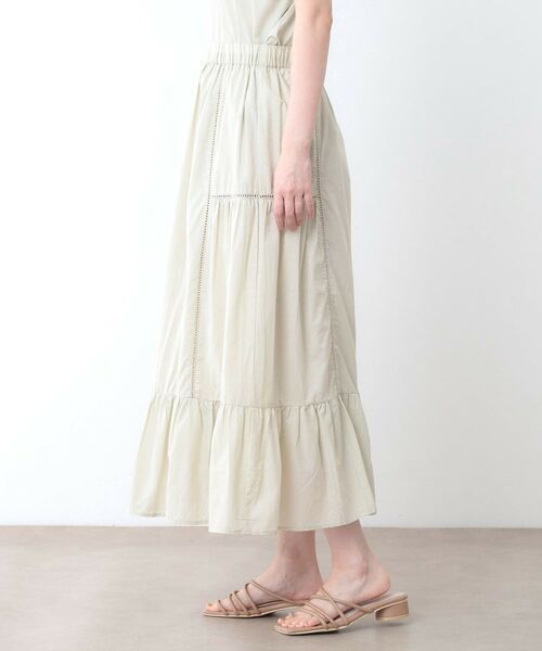 LAURA ASHLEY / ローラ アシュレイ ロング・マキシ丈スカート | 【ウエストゴム／SETUP可／100％／インド綿】 フリルスカート | 詳細10