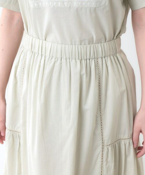 LAURA ASHLEY / ローラ アシュレイ ロング・マキシ丈スカート | 【ウエストゴム／SETUP可／100％／インド綿】 フリルスカート | 詳細12