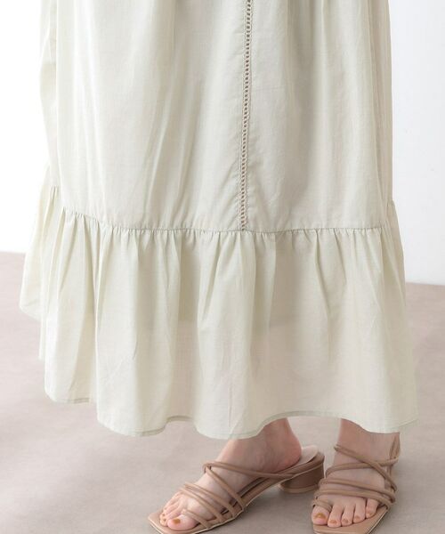 LAURA ASHLEY / ローラ アシュレイ ロング・マキシ丈スカート | 【ウエストゴム／SETUP可／100％／インド綿】 フリルスカート | 詳細14