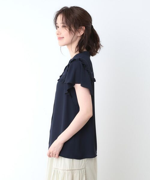 LAURA ASHLEY / ローラ アシュレイ シャツ・ブラウス | 【ミニフリル／比翼前立】 デザインブラウス | 詳細10