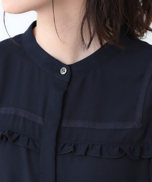 LAURA ASHLEY / ローラ アシュレイ シャツ・ブラウス | 【ミニフリル／比翼前立】 デザインブラウス | 詳細12