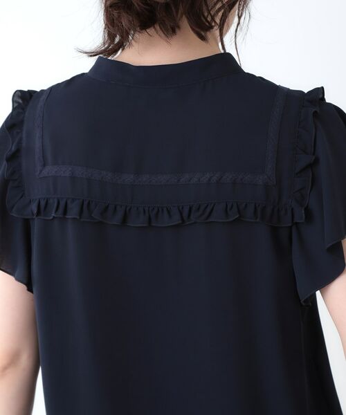 LAURA ASHLEY / ローラ アシュレイ シャツ・ブラウス | 【ミニフリル／比翼前立】 デザインブラウス | 詳細13