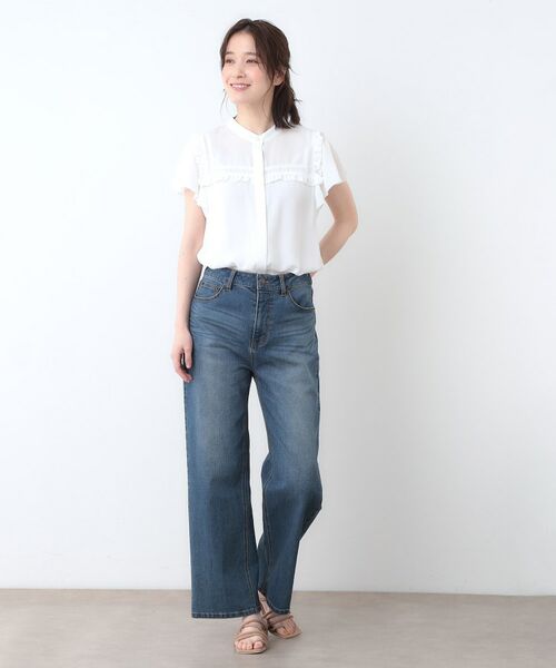 LAURA ASHLEY / ローラ アシュレイ シャツ・ブラウス | 【ミニフリル／比翼前立】 デザインブラウス | 詳細2