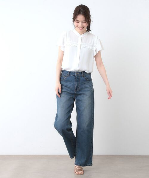 LAURA ASHLEY / ローラ アシュレイ シャツ・ブラウス | 【ミニフリル／比翼前立】 デザインブラウス | 詳細3