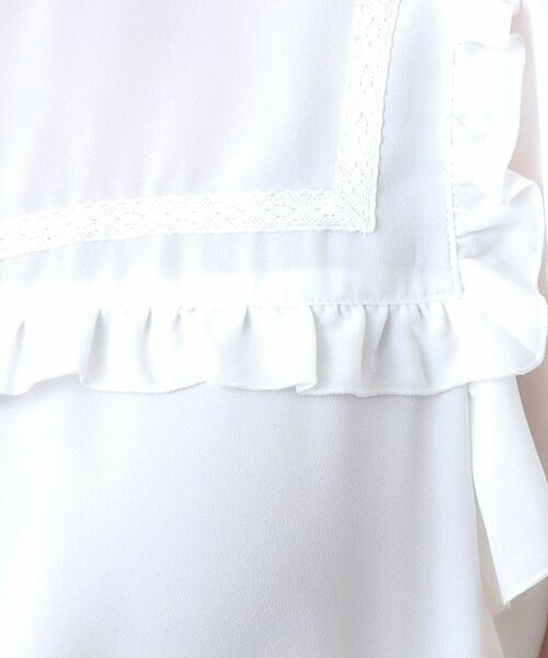 LAURA ASHLEY / ローラ アシュレイ シャツ・ブラウス | 【ミニフリル／比翼前立】 デザインブラウス | 詳細4