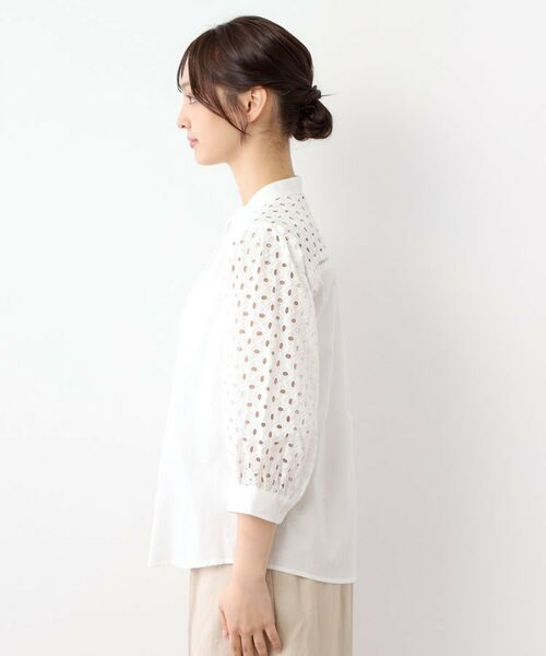 LAURA ASHLEY / ローラ アシュレイ シャツ・ブラウス | 【人気デザイン！コットン100％／袖レース／羽織りに使える】コットンブラウス | 詳細10