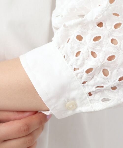 LAURA ASHLEY / ローラ アシュレイ シャツ・ブラウス | 【人気デザイン！コットン100％／袖レース／羽織りに使える】コットンブラウス | 詳細14