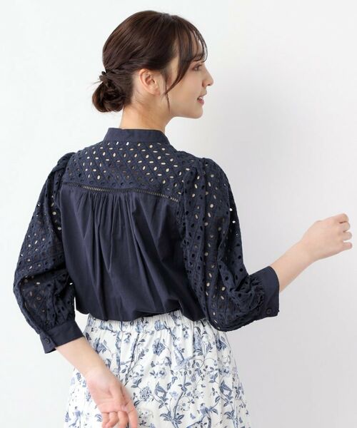 LAURA ASHLEY / ローラ アシュレイ シャツ・ブラウス | 【人気デザイン！コットン100％／袖レース／羽織りに使える】コットンブラウス | 詳細2