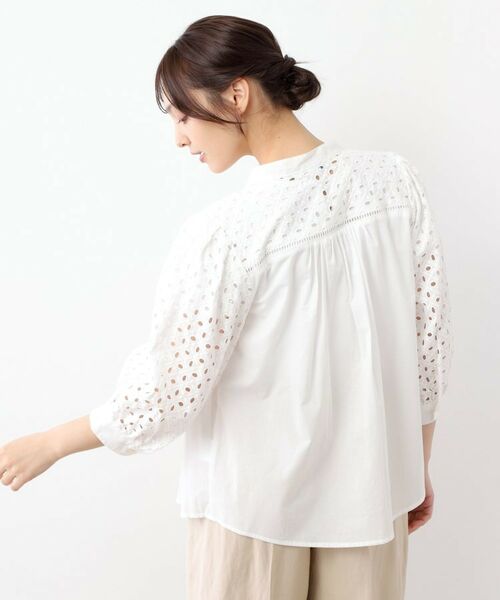 LAURA ASHLEY / ローラ アシュレイ シャツ・ブラウス | 【人気デザイン！コットン100％／袖レース／羽織りに使える】コットンブラウス | 詳細5