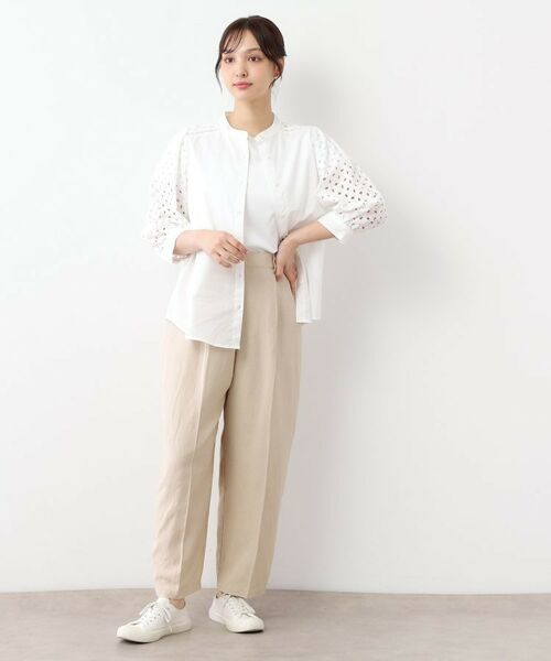 LAURA ASHLEY / ローラ アシュレイ シャツ・ブラウス | 【人気デザイン！コットン100％／袖レース／羽織りに使える】コットンブラウス | 詳細7