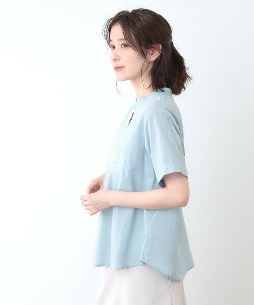 LAURA ASHLEY / ローラ アシュレイ シャツ・ブラウス | 【SETUP可／コットン100％／インド綿／刺繍入り】デザインブラウス | 詳細1