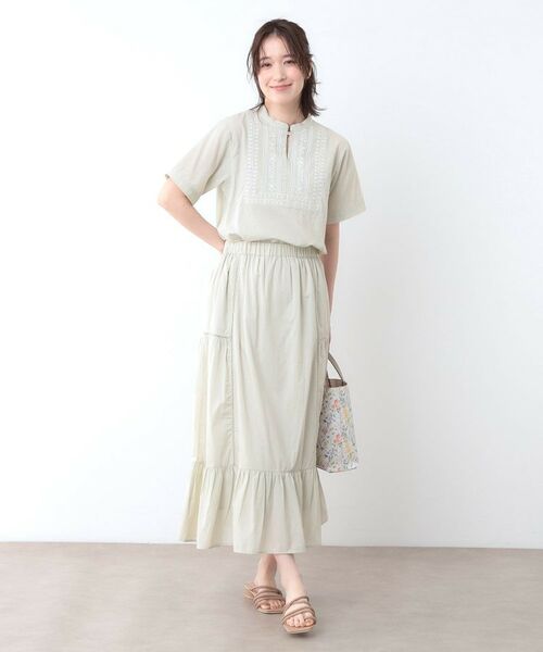 LAURA ASHLEY / ローラ アシュレイ シャツ・ブラウス | 【SETUP可／コットン100％／インド綿／刺繍入り】デザインブラウス | 詳細11